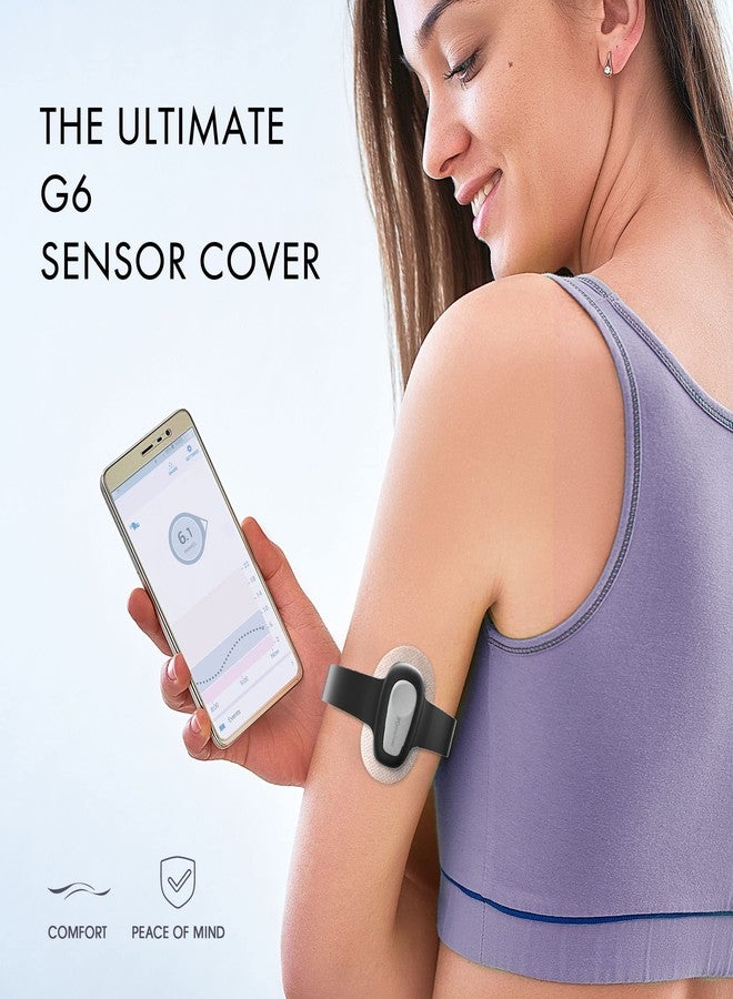 Divoti Badge Sensor Cover Compatible for Dexcom G6, Adjustable Trim to Fit, Securely Protect and Quickly Put-on/Take-Off—No More Extra Irritating Adhesive Patches - Black - Image 4